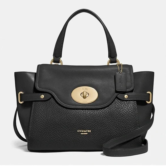Coach Bags Coach Black Mediumlarge Blake Leather Flap Carryall Purse Style F326 Poshmark